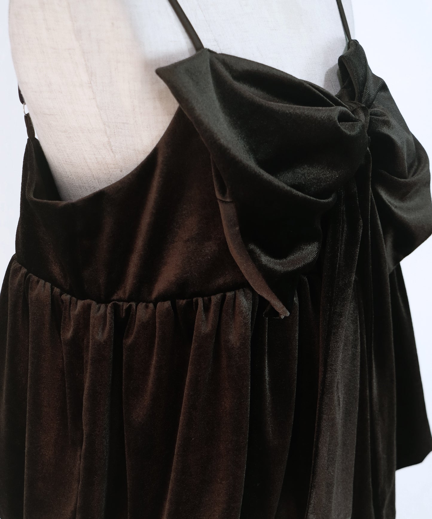 ベロアリボンバルーンビスチェ