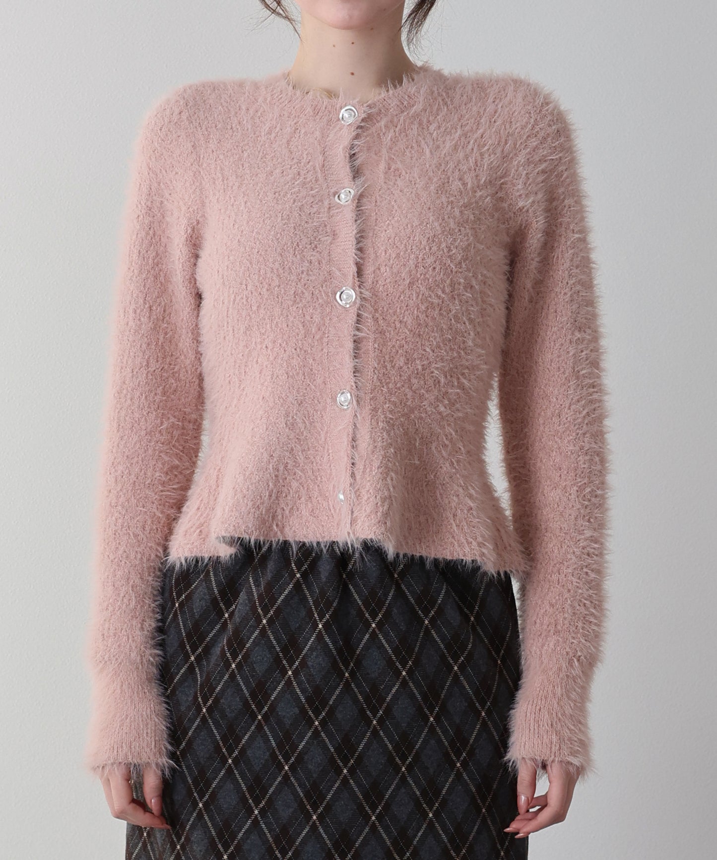 【早割5％OFF】シャギーペプラムカーディガン