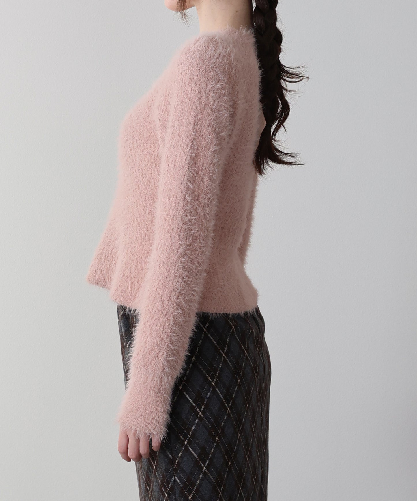 【早割5％OFF】シャギーペプラムカーディガン