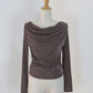 ベロアドレープネックトップス【ネコポス】