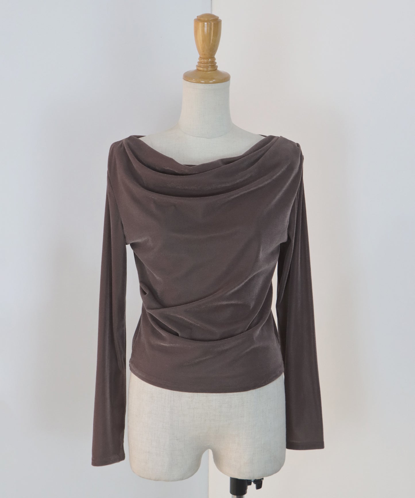 ベロアドレープネックトップス【ネコポス】