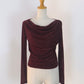 ベロアドレープネックトップス【ネコポス】