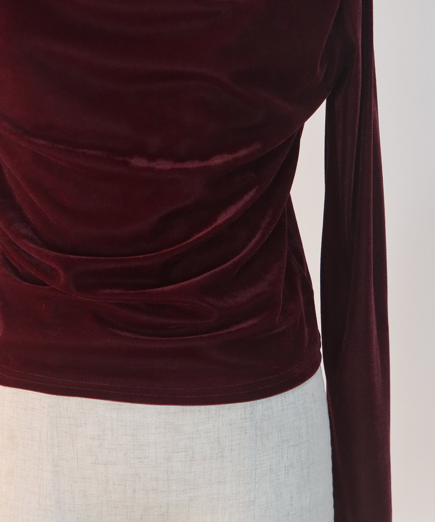 ベロアドレープネックトップス【ネコポス】