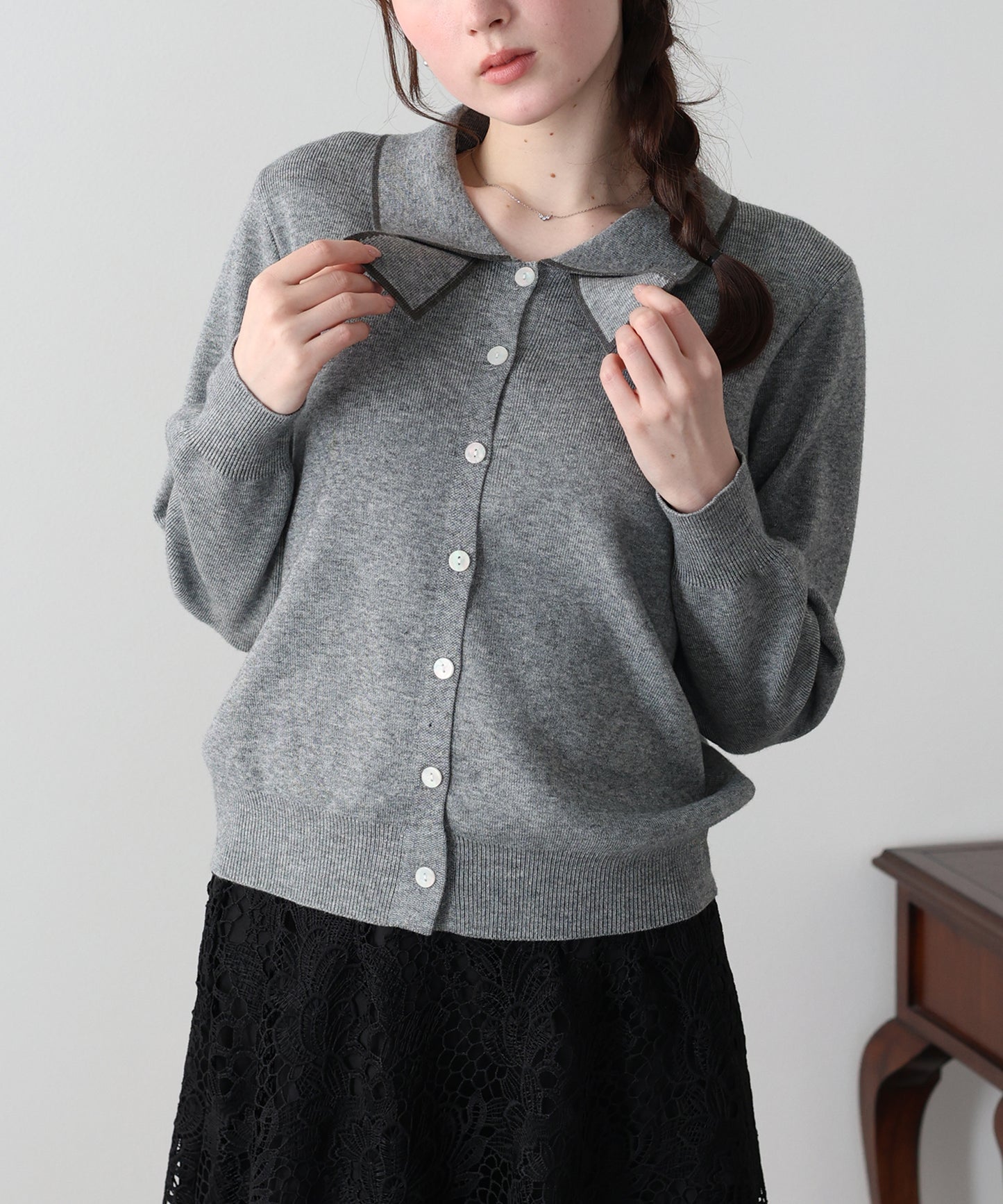 【早割5％OFF】バイカラーリボンニット