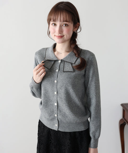 【早割5％OFF】バイカラーリボンニット