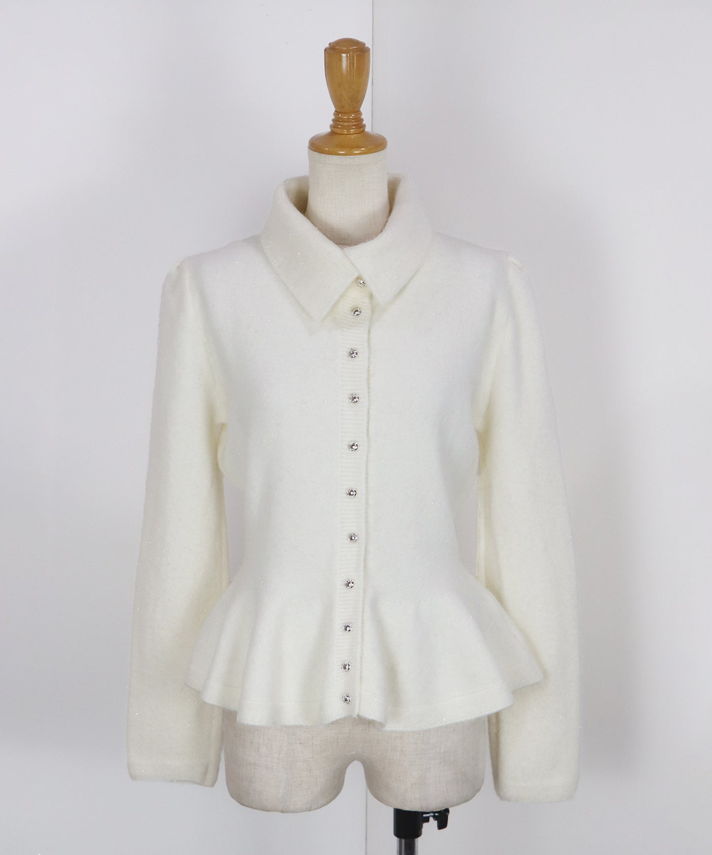 【早割5％OFF】ラメペプラムカーディガン