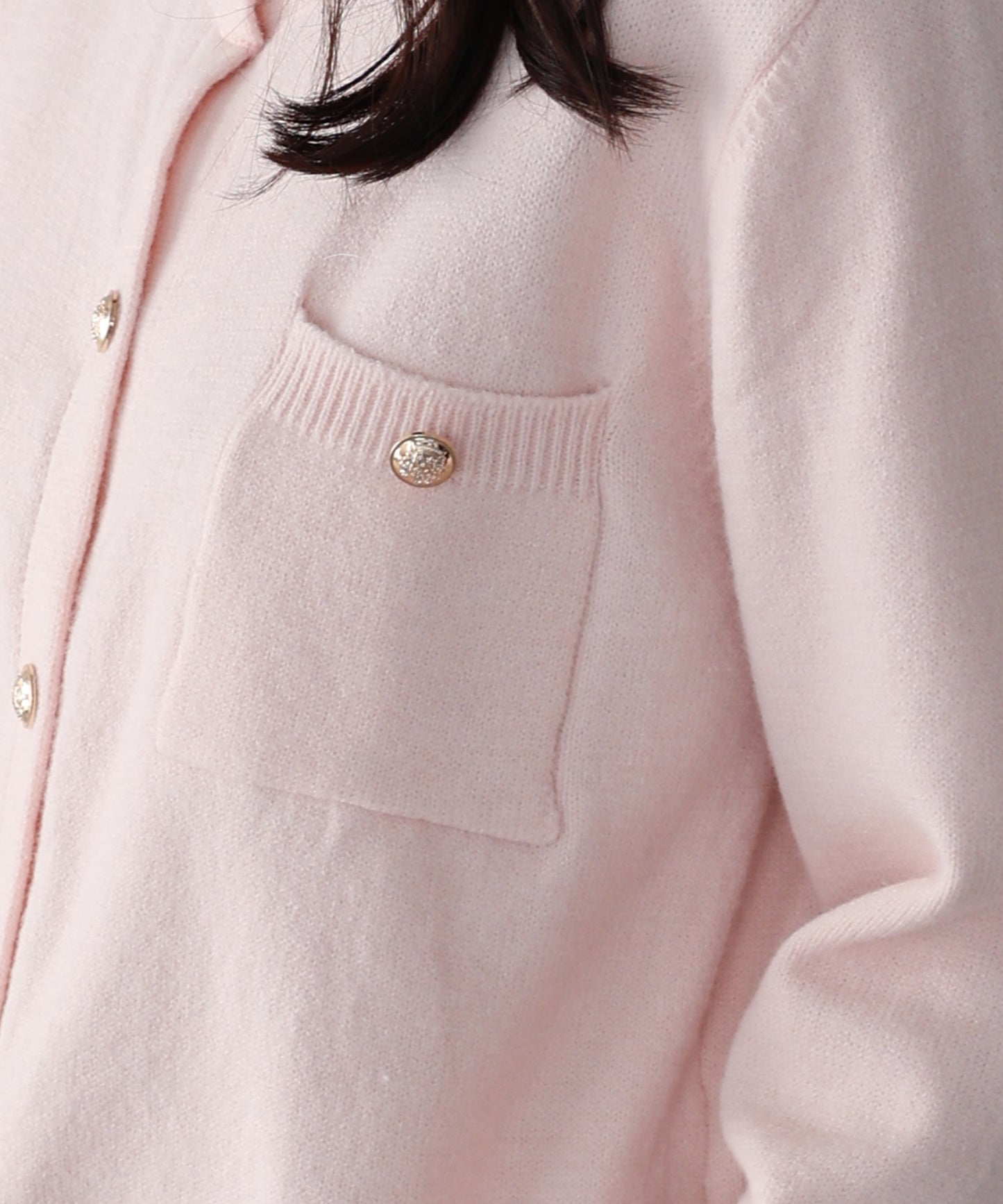 フリルシャツ襟カーディガン