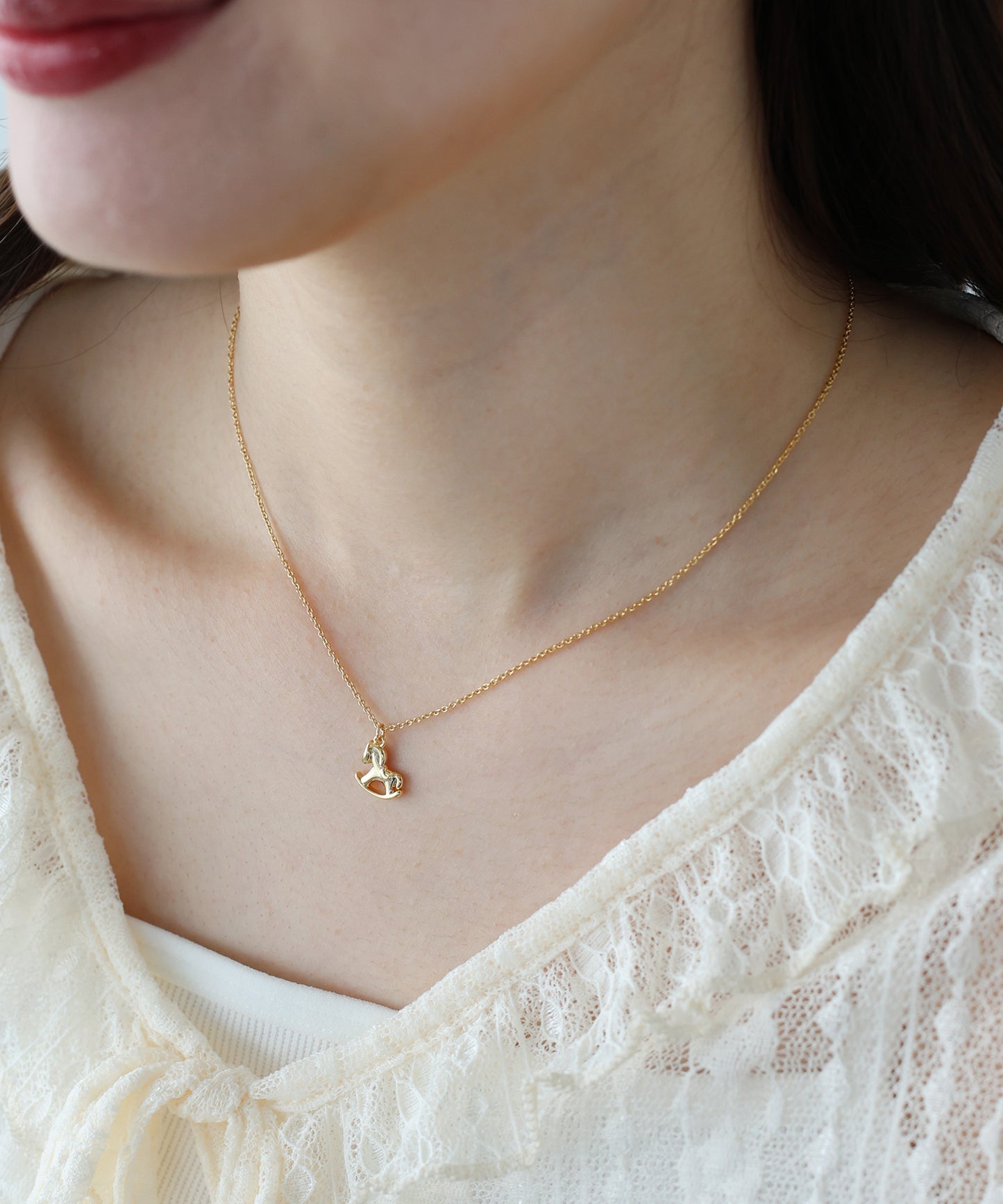 【早割5％OFF】ホースモチーフネックレス / ニッケルフリー【ネコポス】