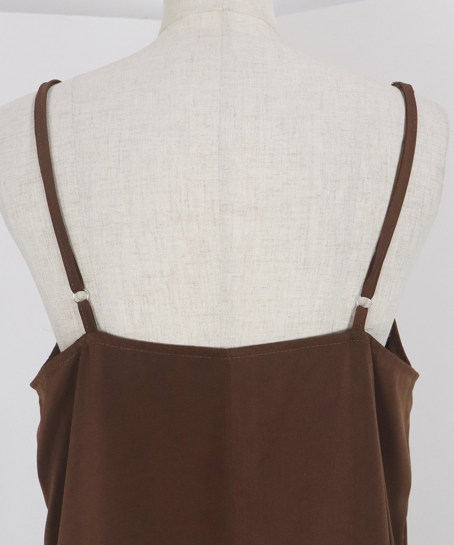 サテンレースキャミワンピース