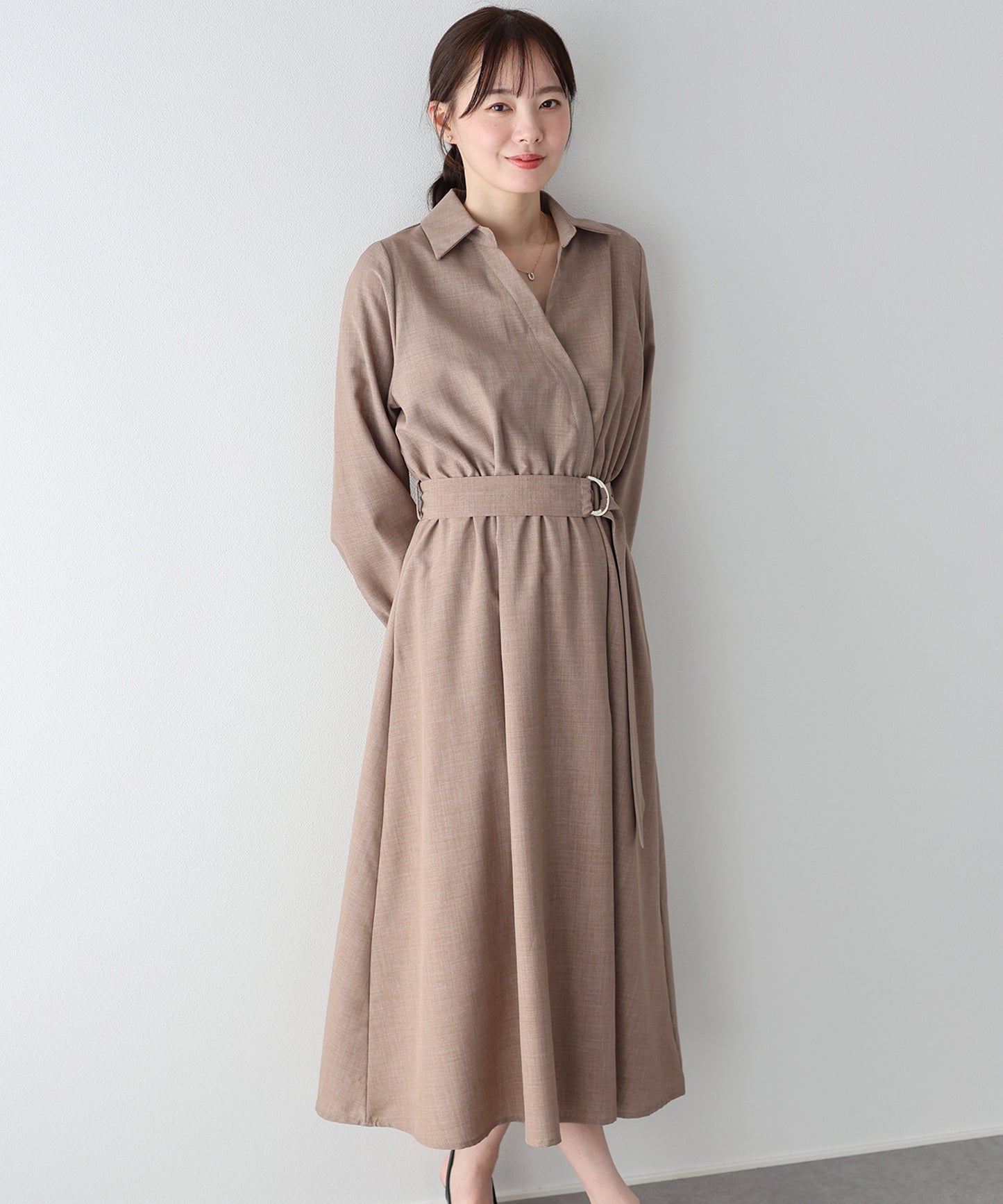 カシュクールシャツワンピース