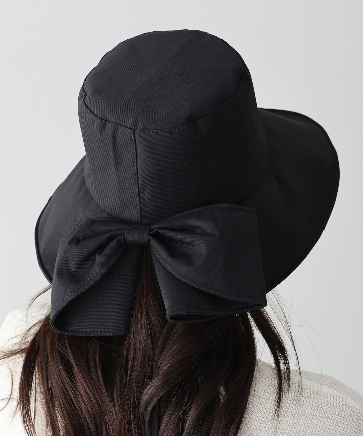 【早割5％OFF】バイカラーバックリボンハット【ネコポス】