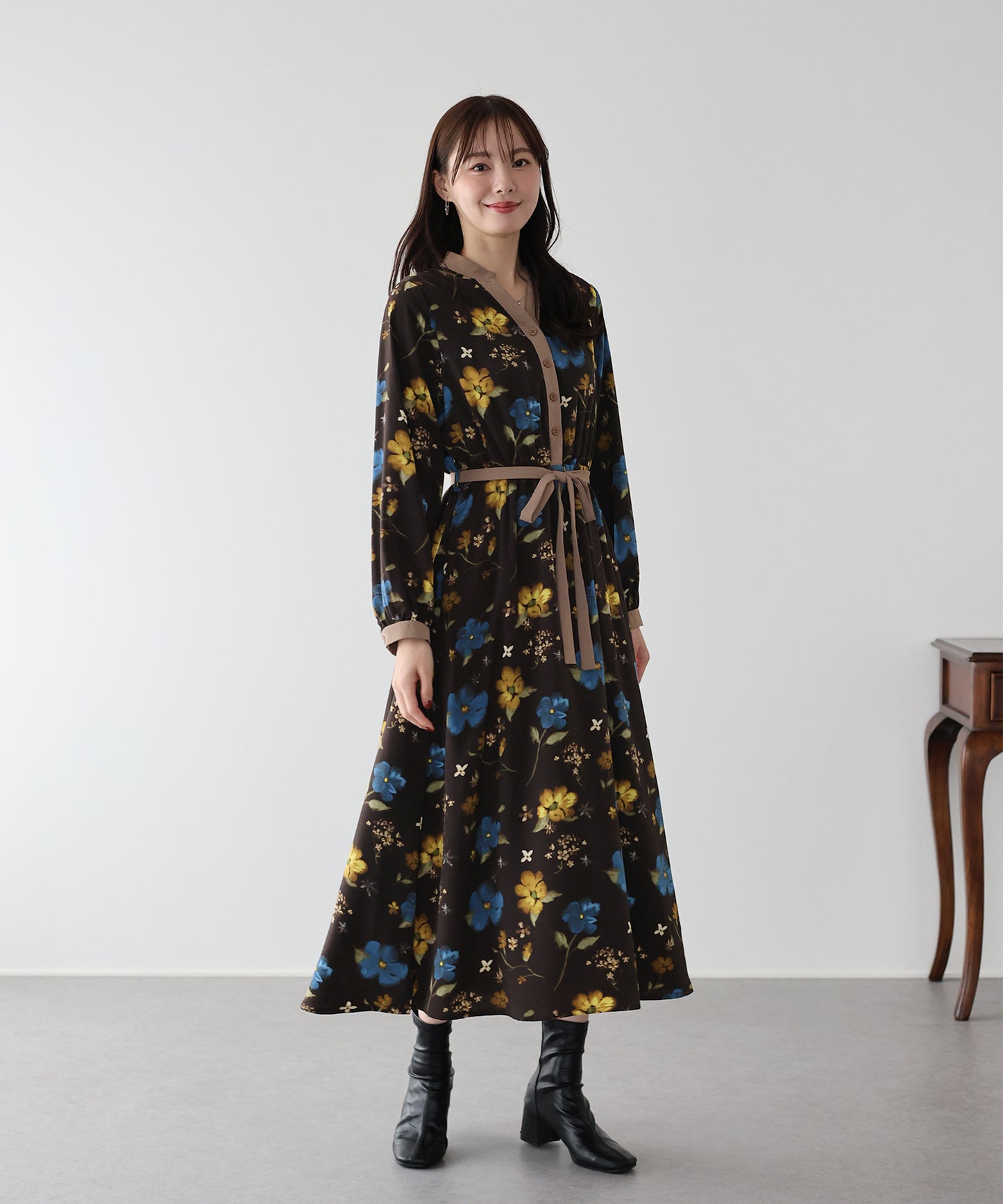 【SALE】リボンフロッキーワンピース