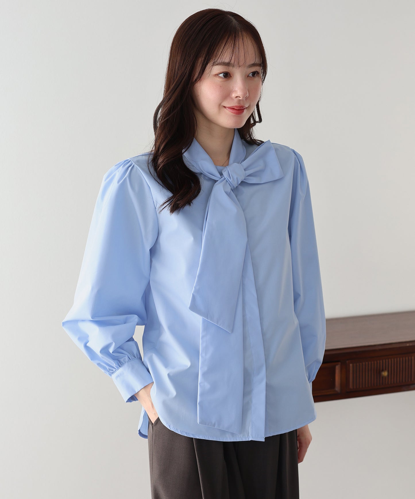 ビッグリボンボウタイブラウス【ネコポス】