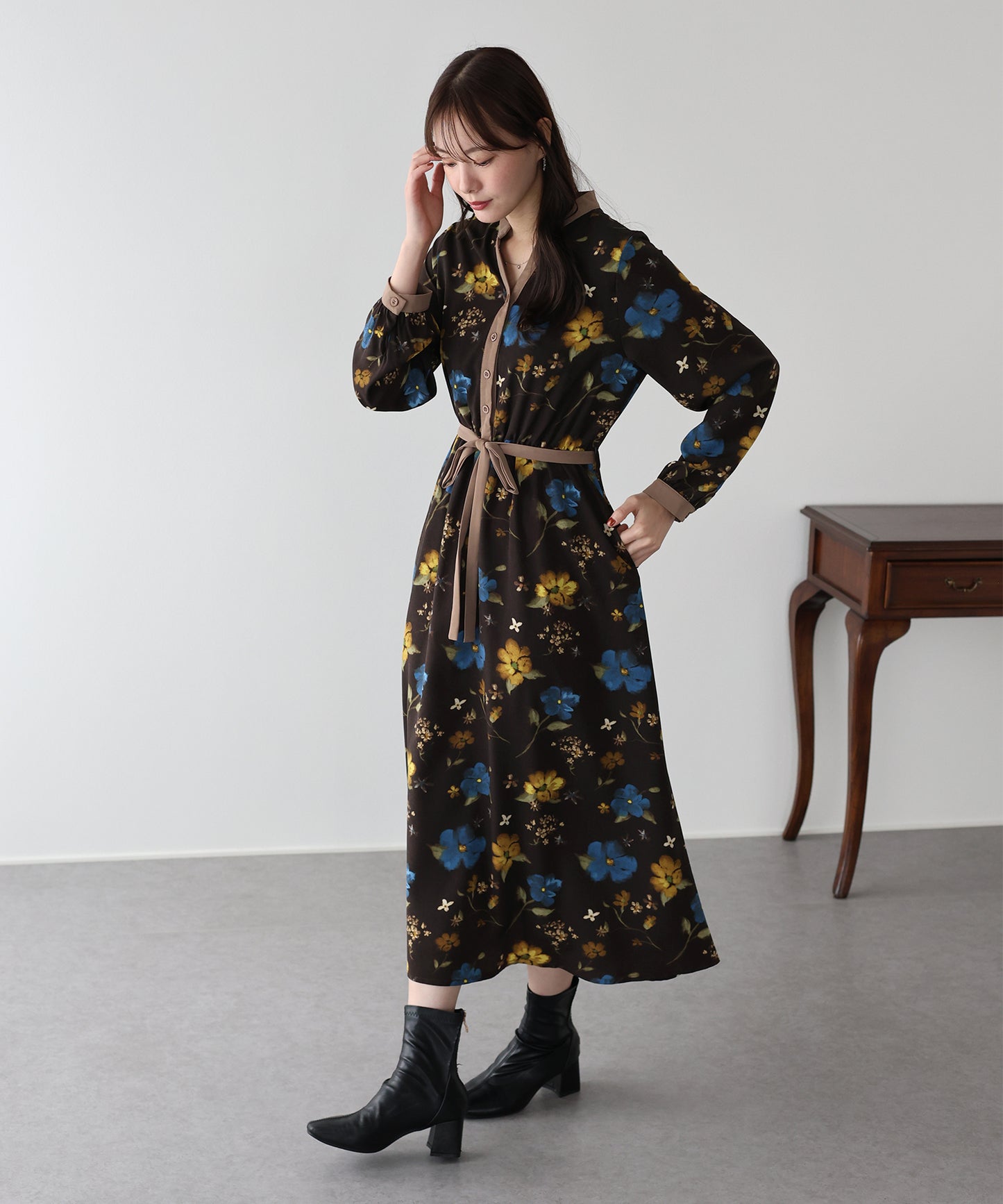 【SALE】リボンフロッキーワンピース