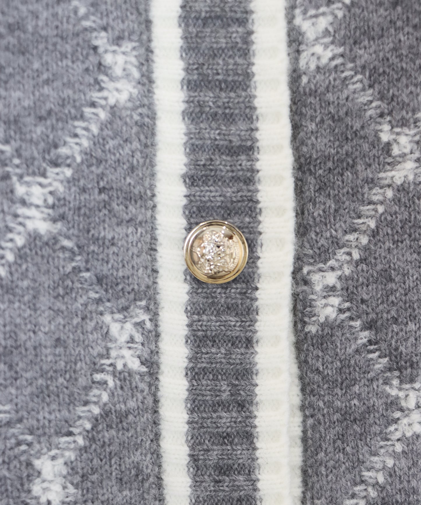 スクエアジャガードカーディガン