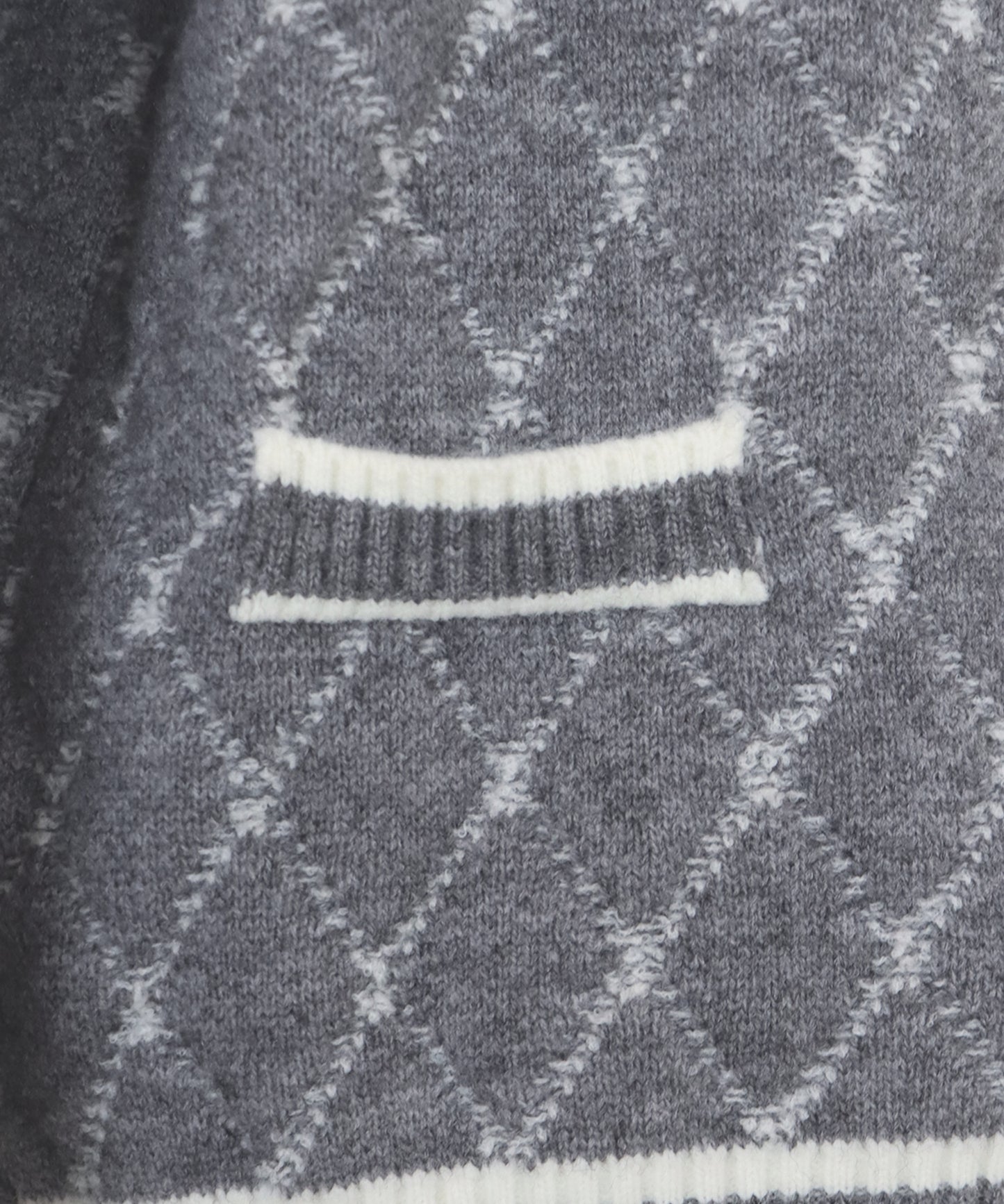 スクエアジャガードカーディガン