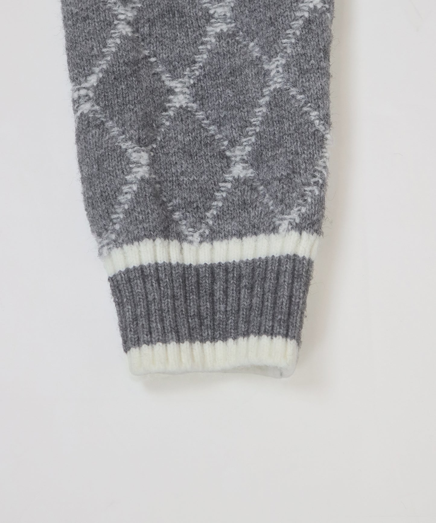 スクエアジャガードカーディガン