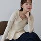【早割5％OFF】ハートネックペプラムニット