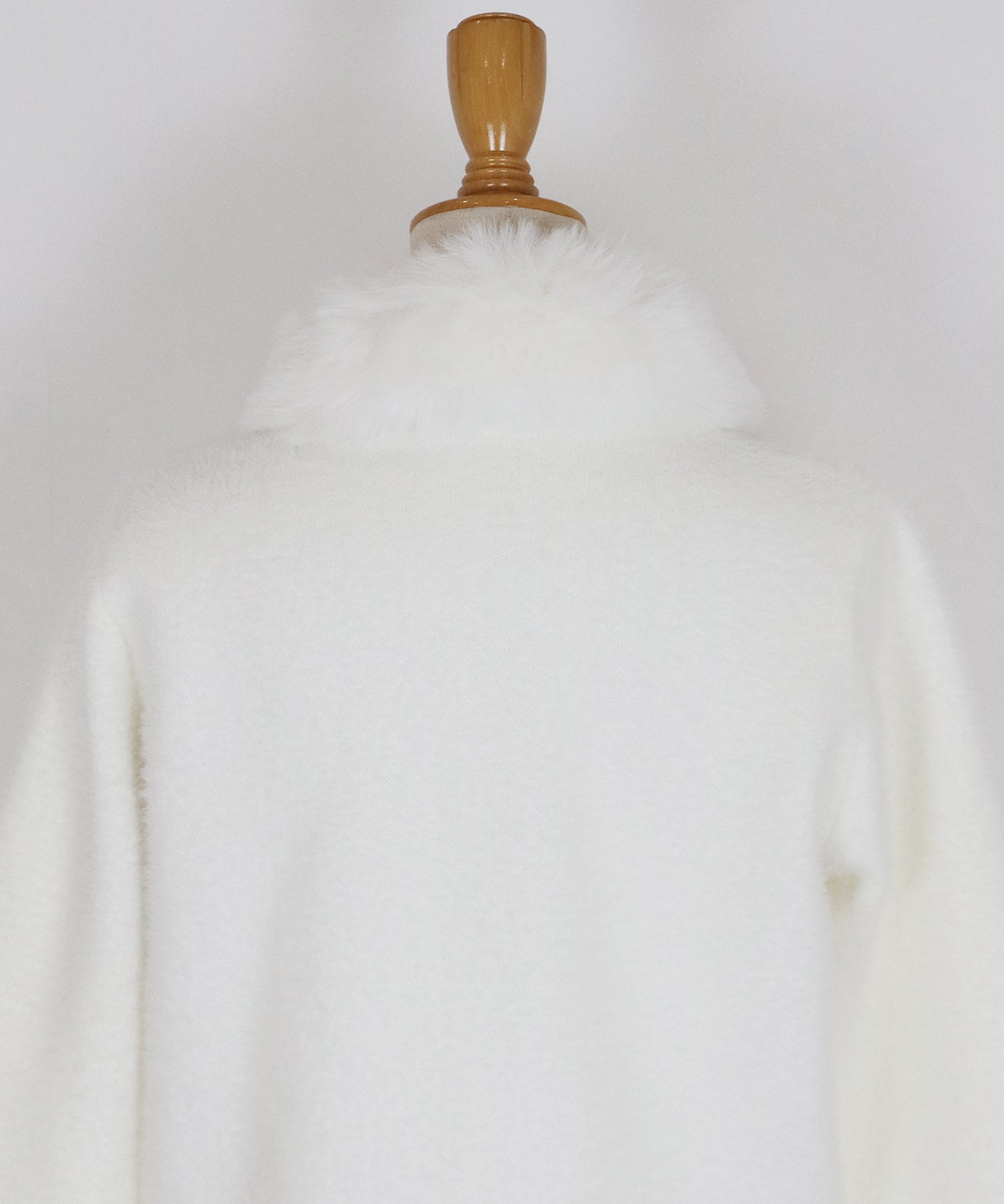 【早割5％OFF】ファー襟ニットジャケット