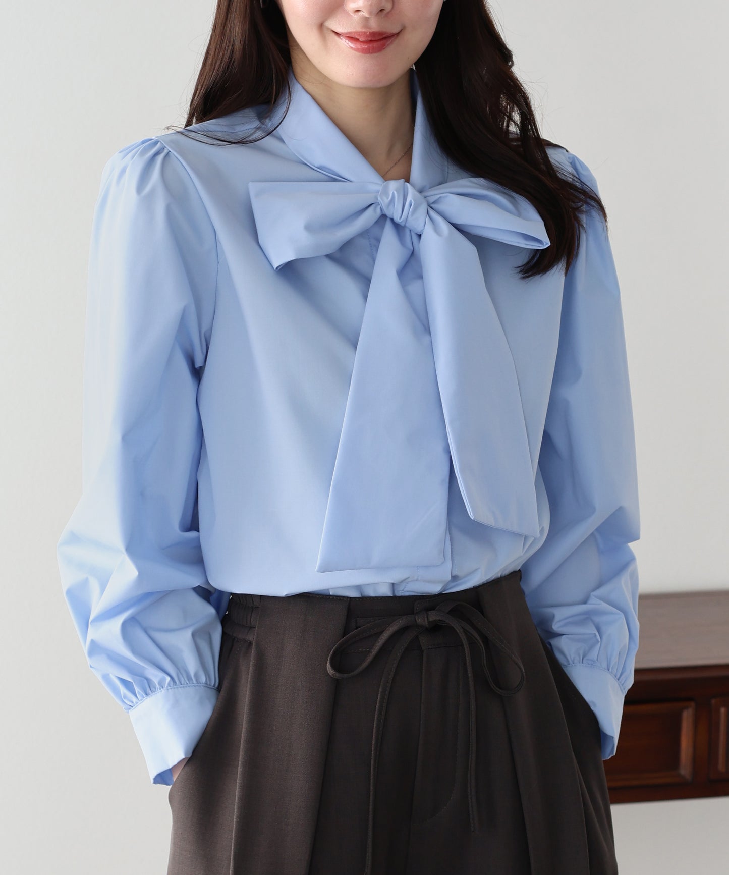 ビッグリボンボウタイブラウス【ネコポス】