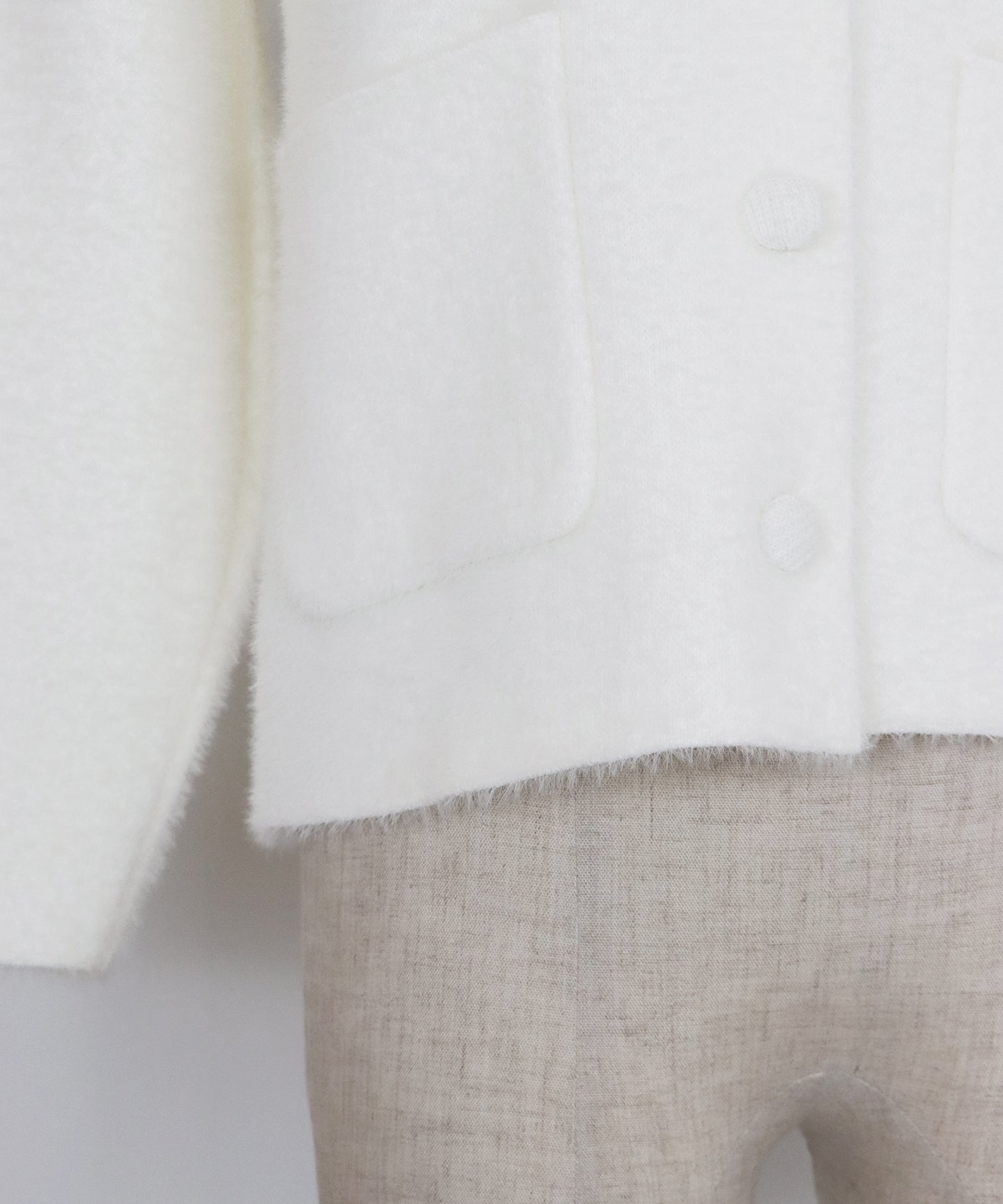 【早割5％OFF】ファー襟ニットジャケット