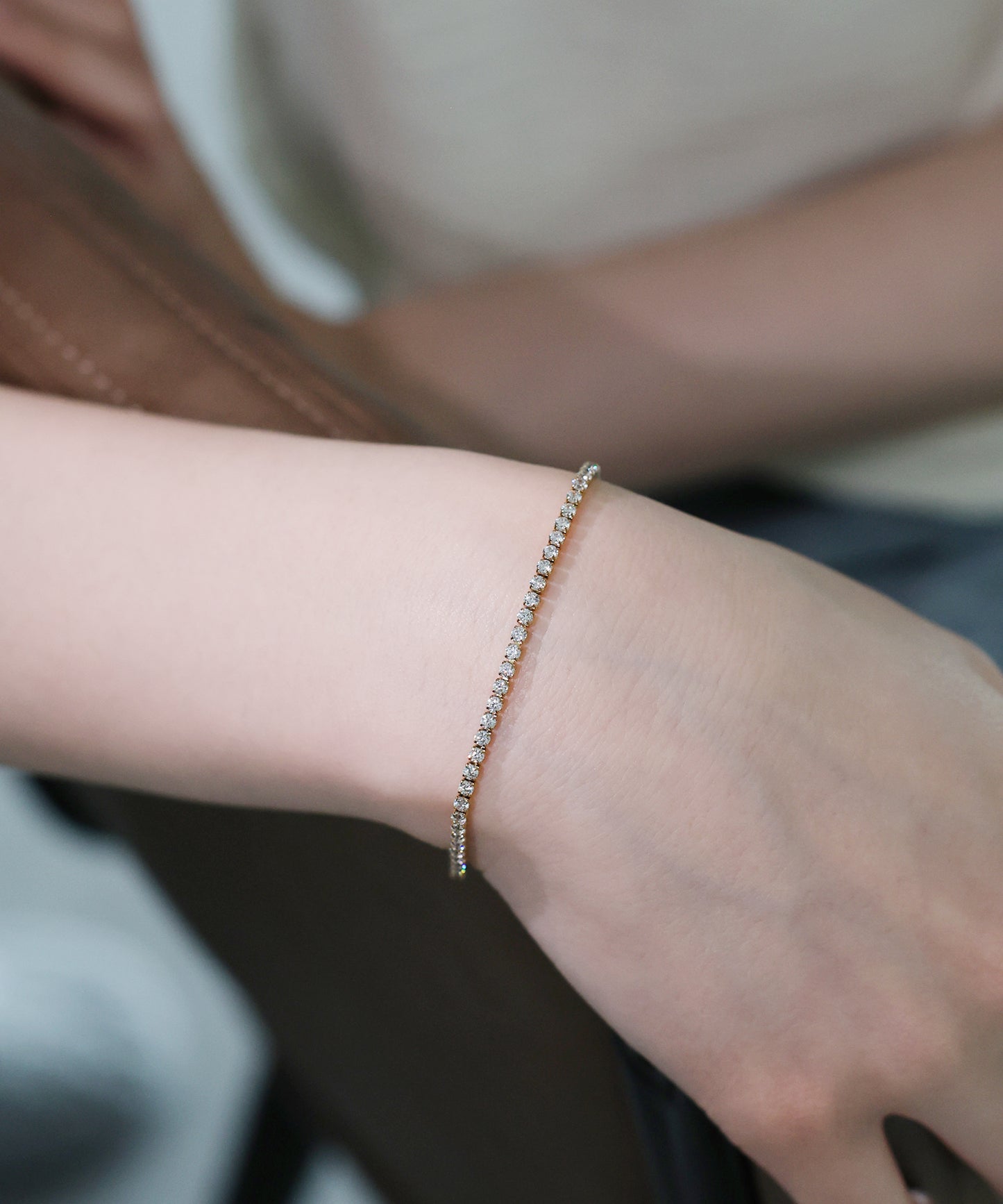 【早割5％OFF】ジルコニアテニスブレスレット / サージカルステンレス【ネコポス】