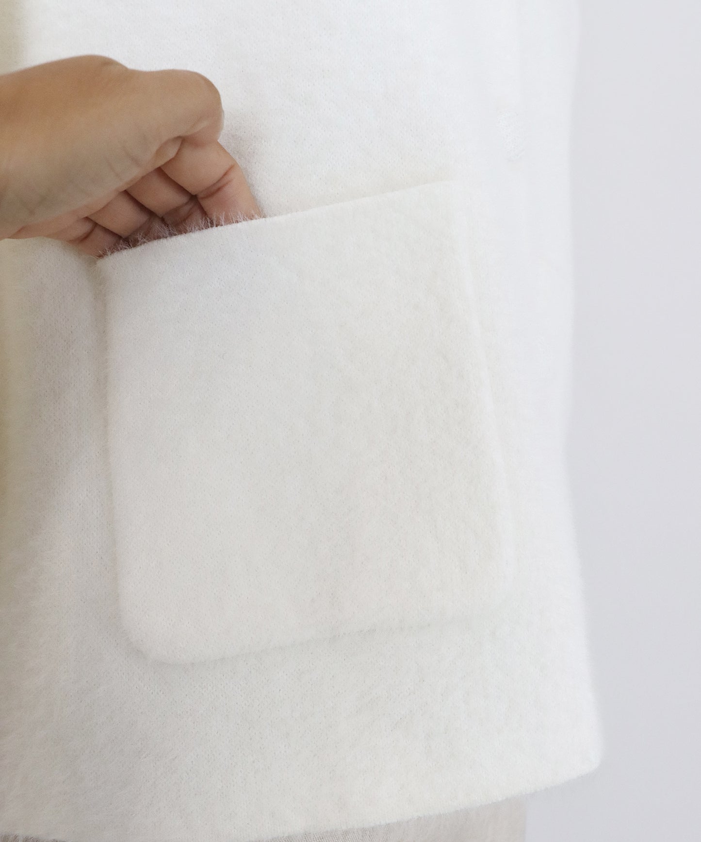 【早割5％OFF】ファー襟ニットジャケット