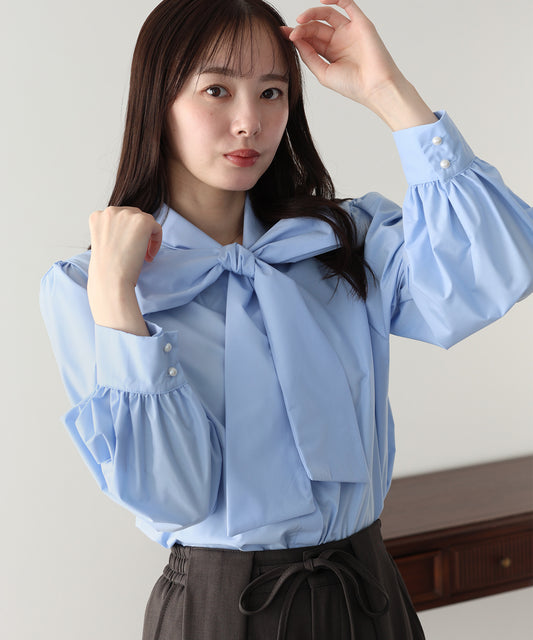 ビッグリボンボウタイブラウス【ネコポス】