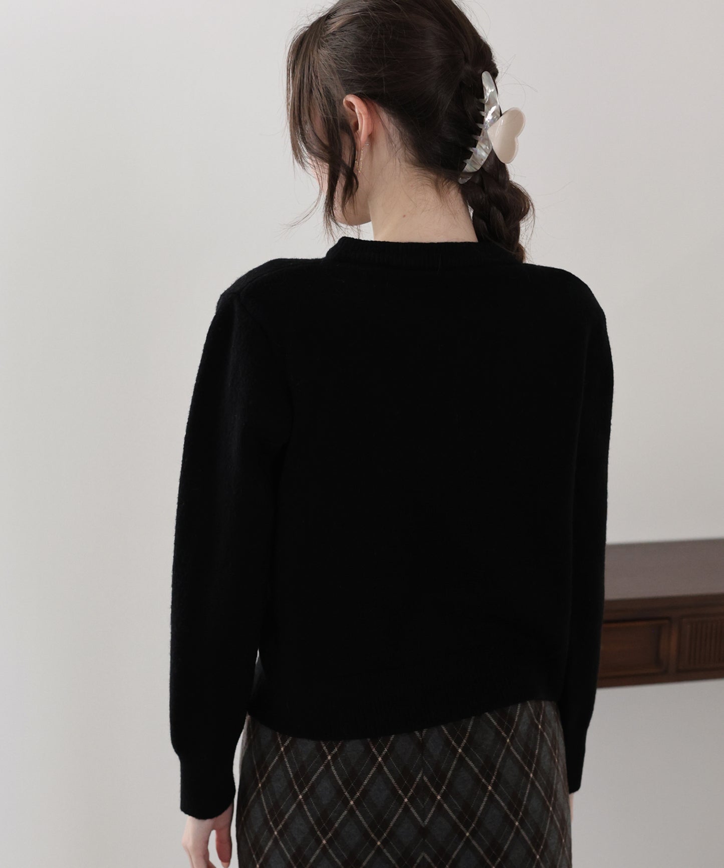 【早割5％OFF】金ボタンクルーネックカーディガン