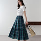 チェック柄サイドリボンティアードスカート