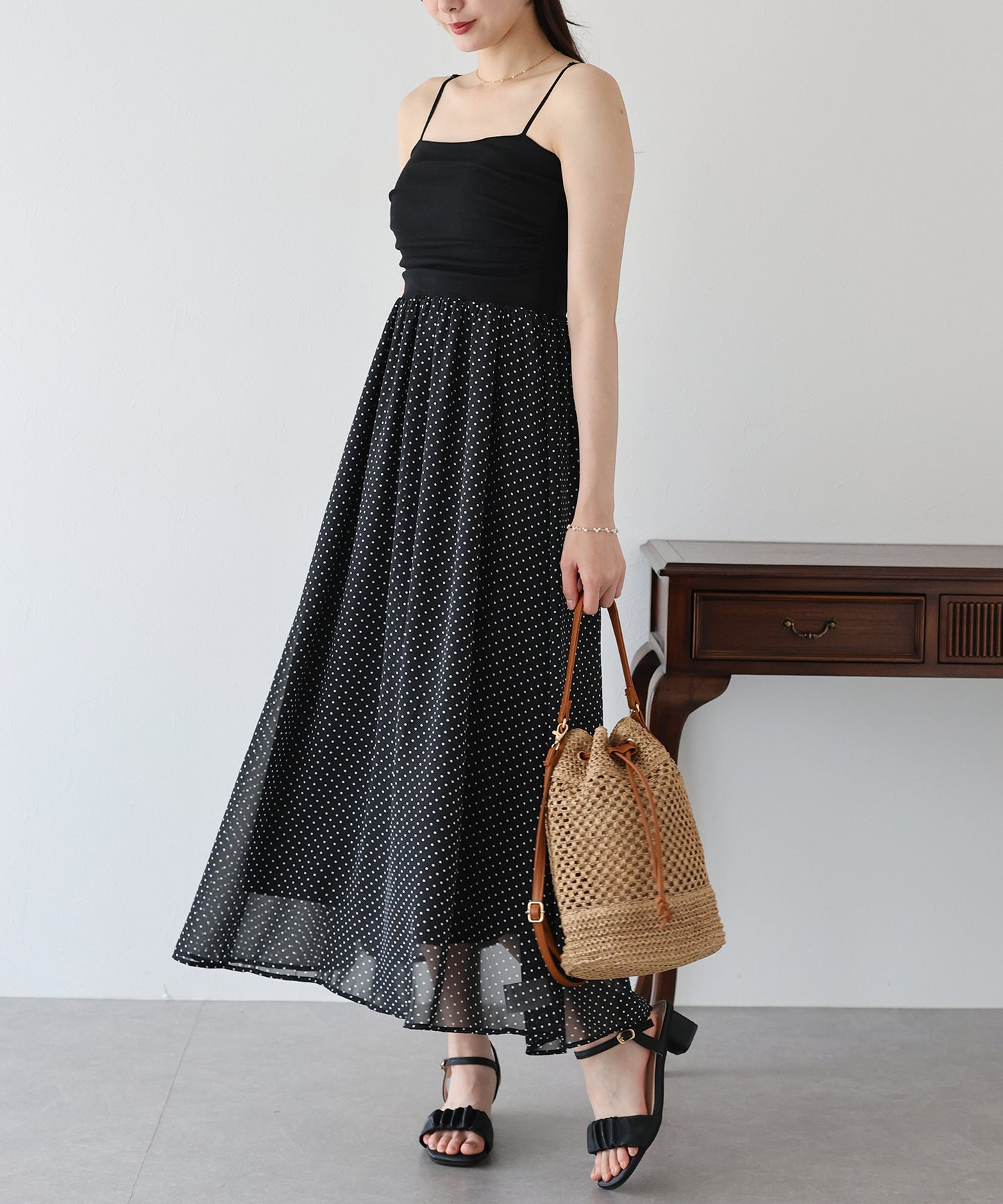 【TIME SALE】カップ付きキャミワンピース