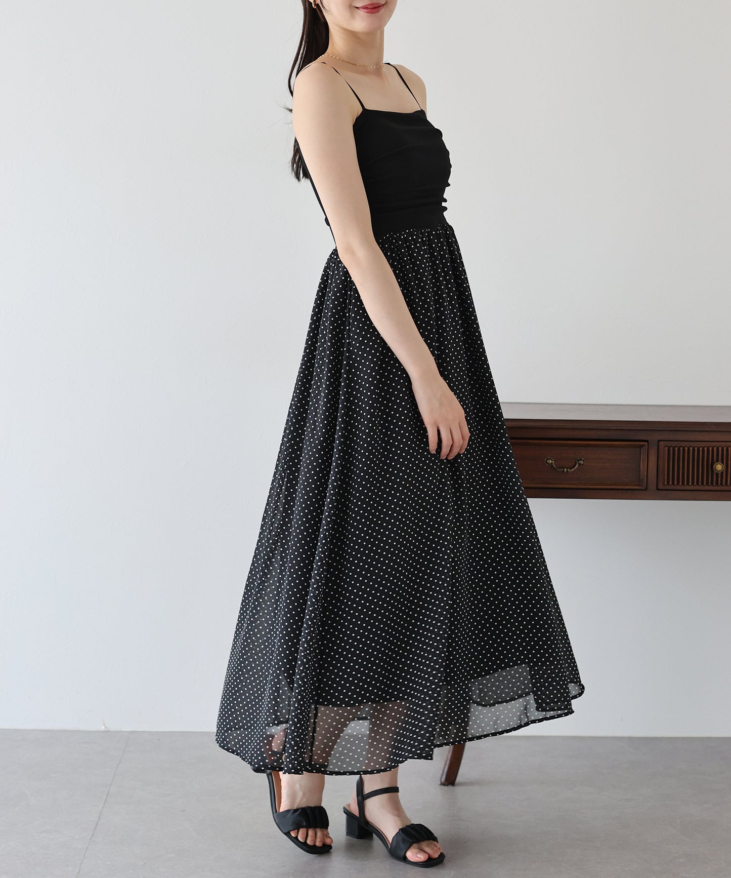 【TIME SALE】カップ付きキャミワンピース