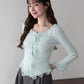 【早割5％OFF】フリルレーストリムニット
