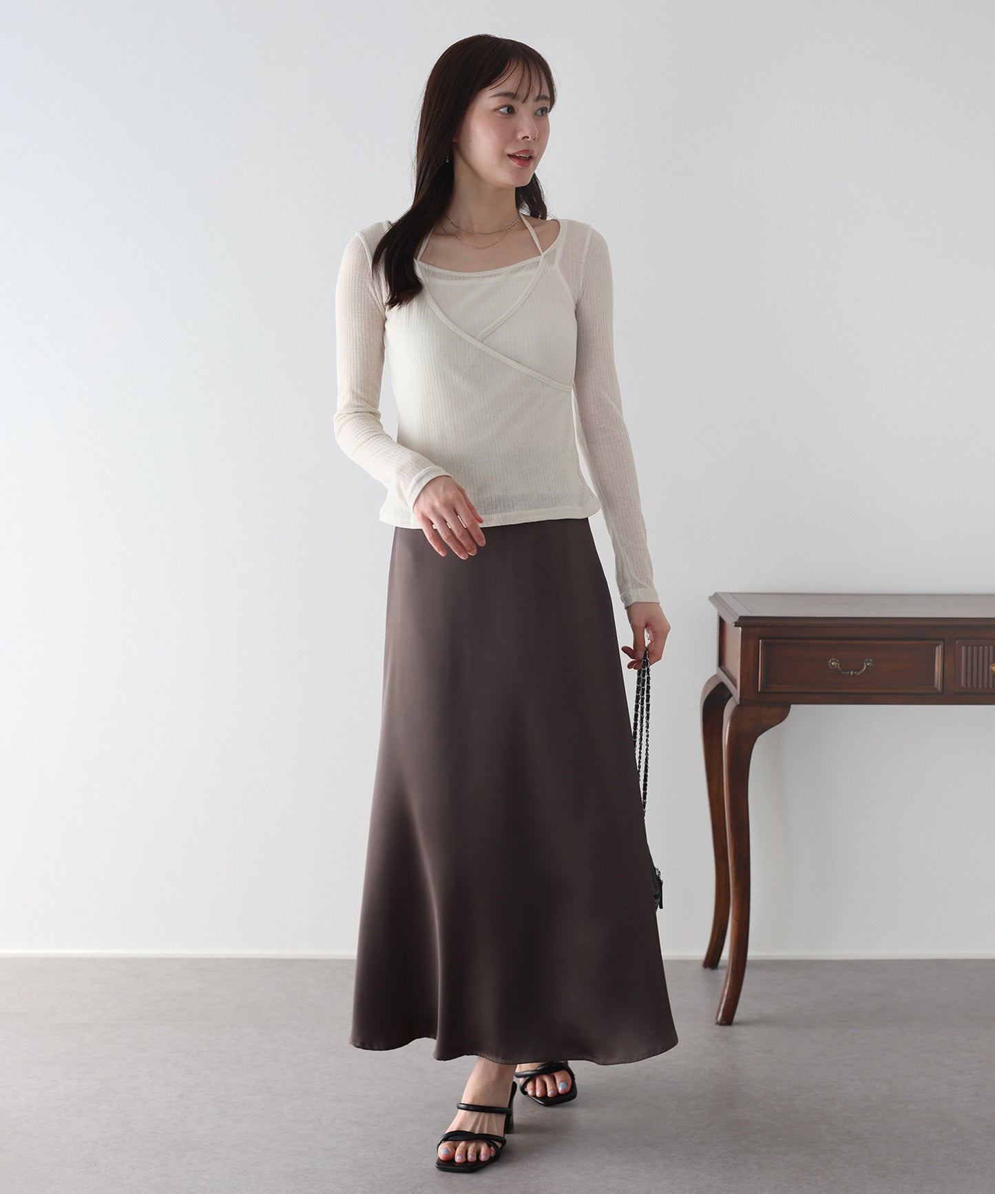 【早割5％OFF】レイヤードライクシアーカットソー【ネコポス】