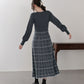 選べる2丈・チェックジャガードニットワンピース