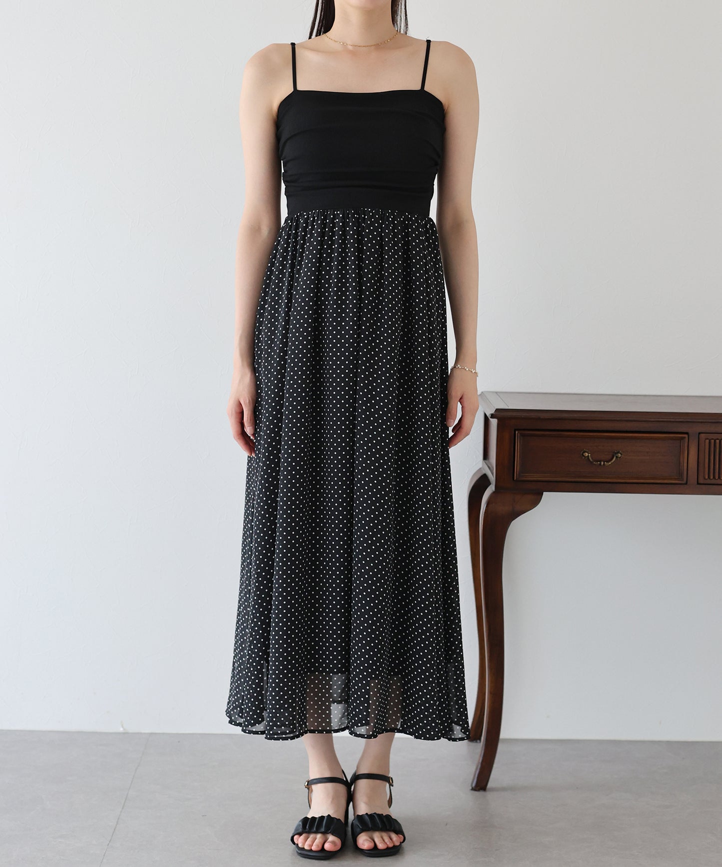 【TIME SALE】カップ付きキャミワンピース