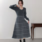 選べる2丈・チェックジャガードニットワンピース