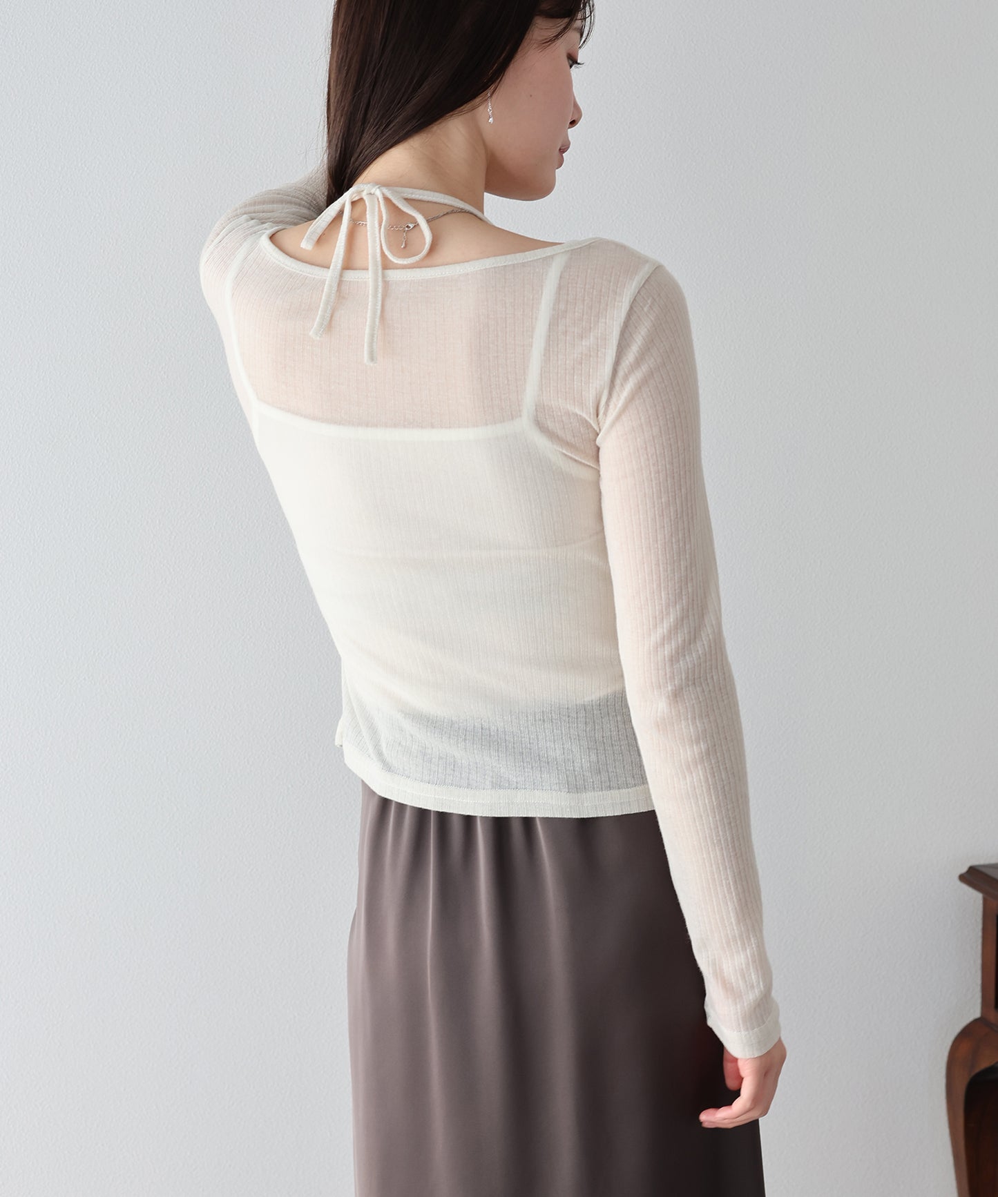 【早割5％OFF】レイヤードライクシアーカットソー【ネコポス】