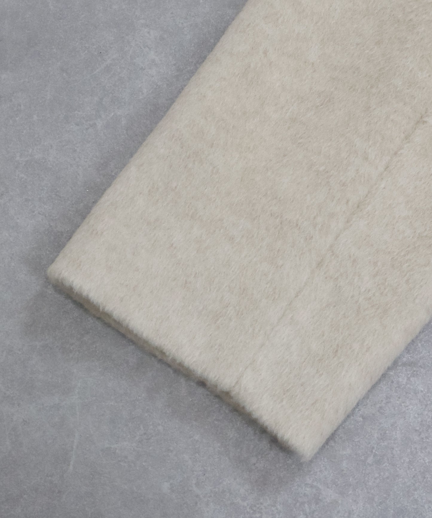 ゴールドボタンスタンドウールシャギーコート