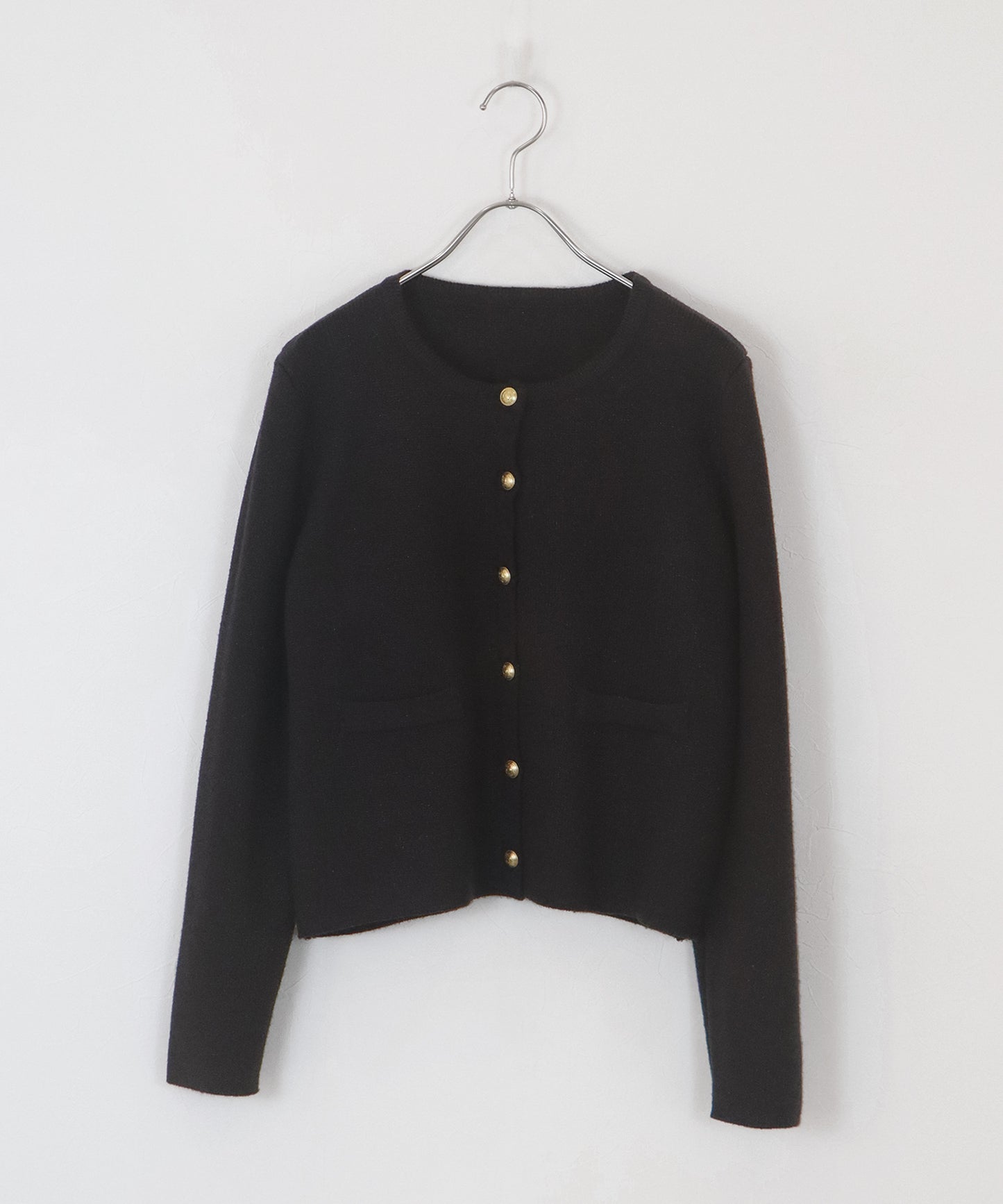 ゴールドボタンラメニットジャケット