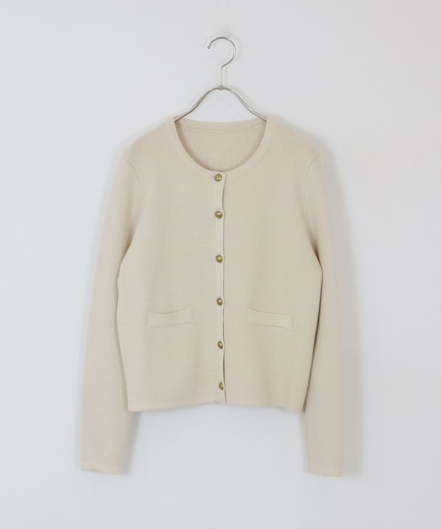 ゴールドボタンラメニットジャケット