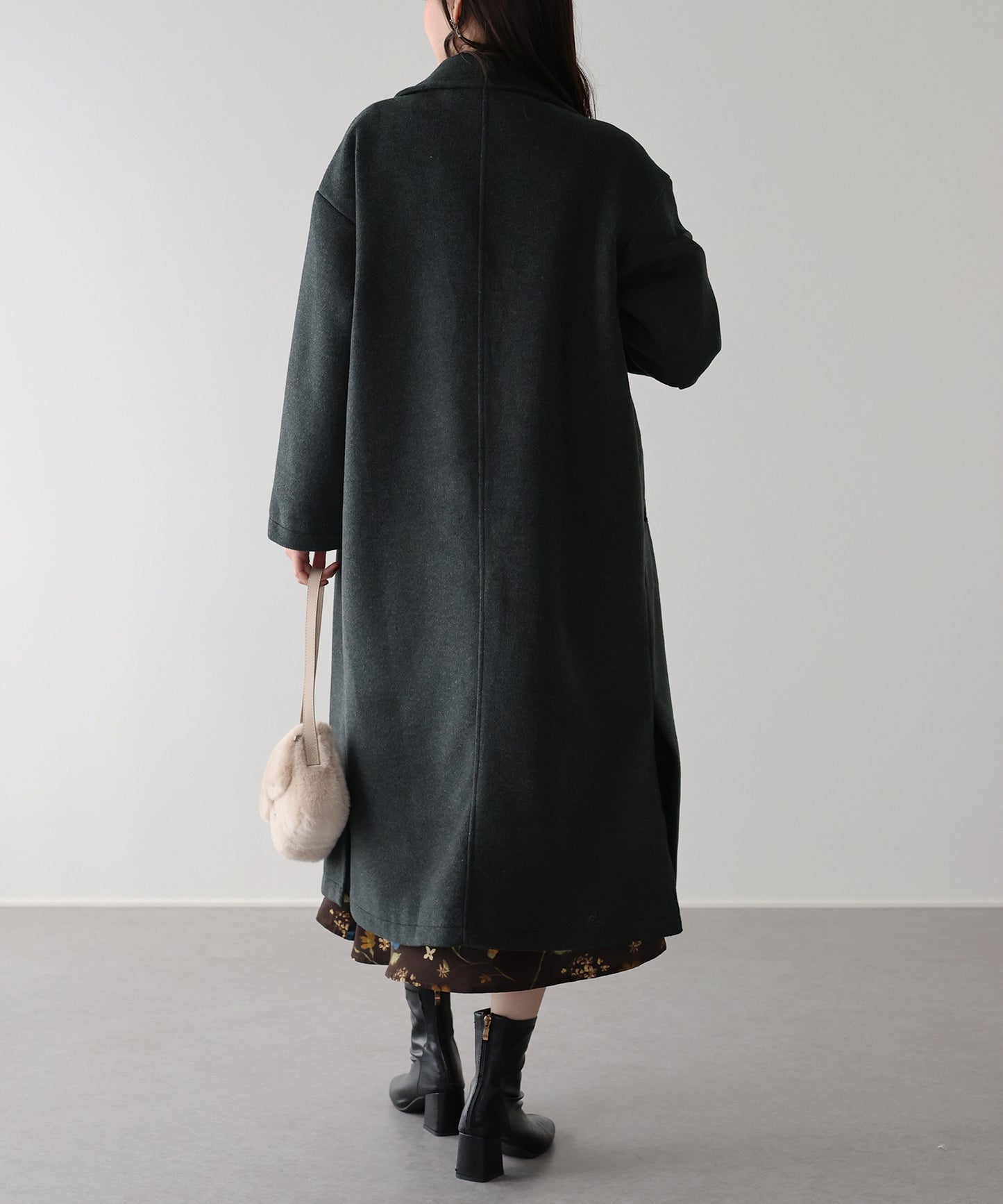 テーラードウールロングコート