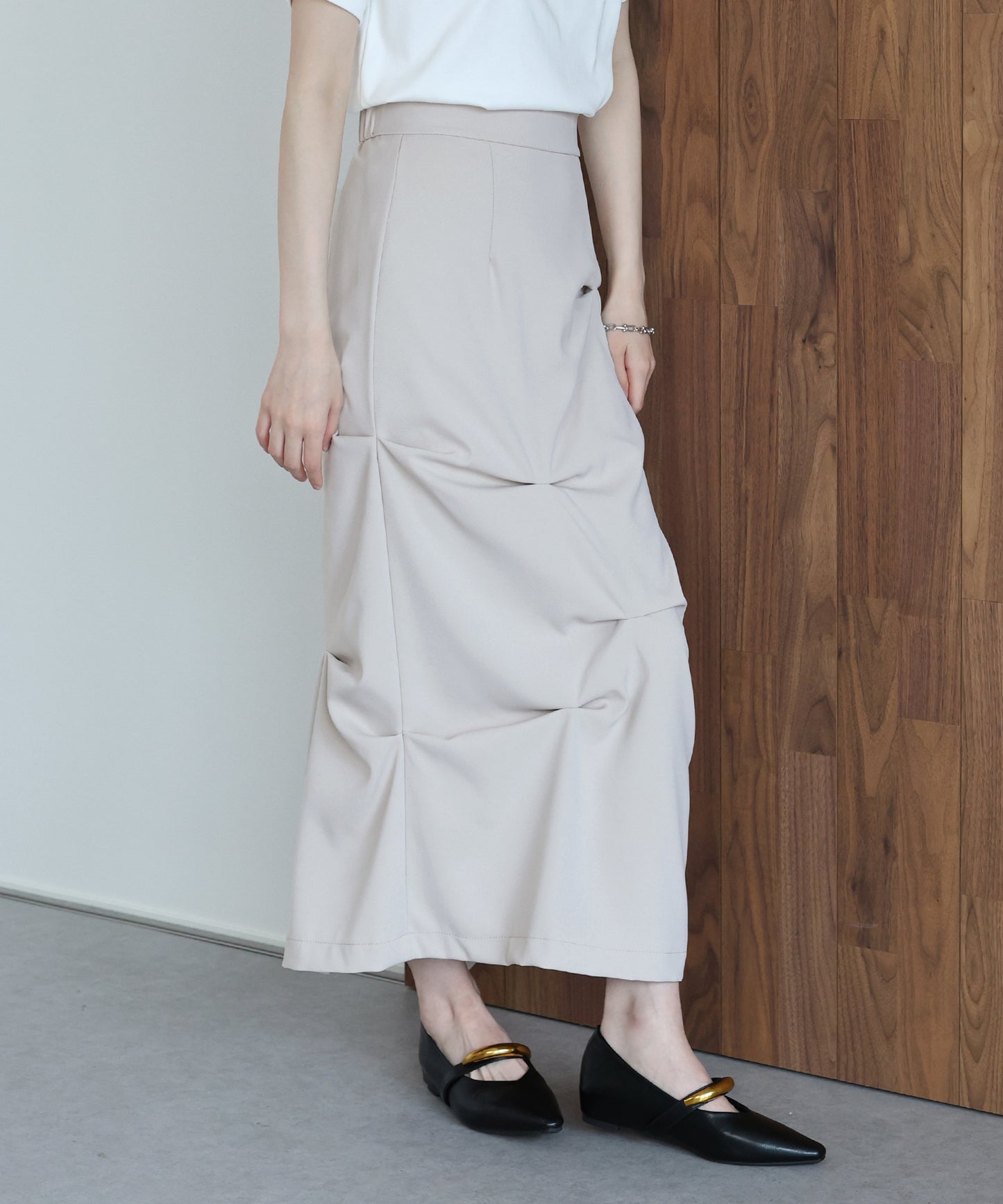 【早割5％OFF】ランダムタックIラインスカート