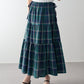 チェック柄サイドリボンティアードスカート