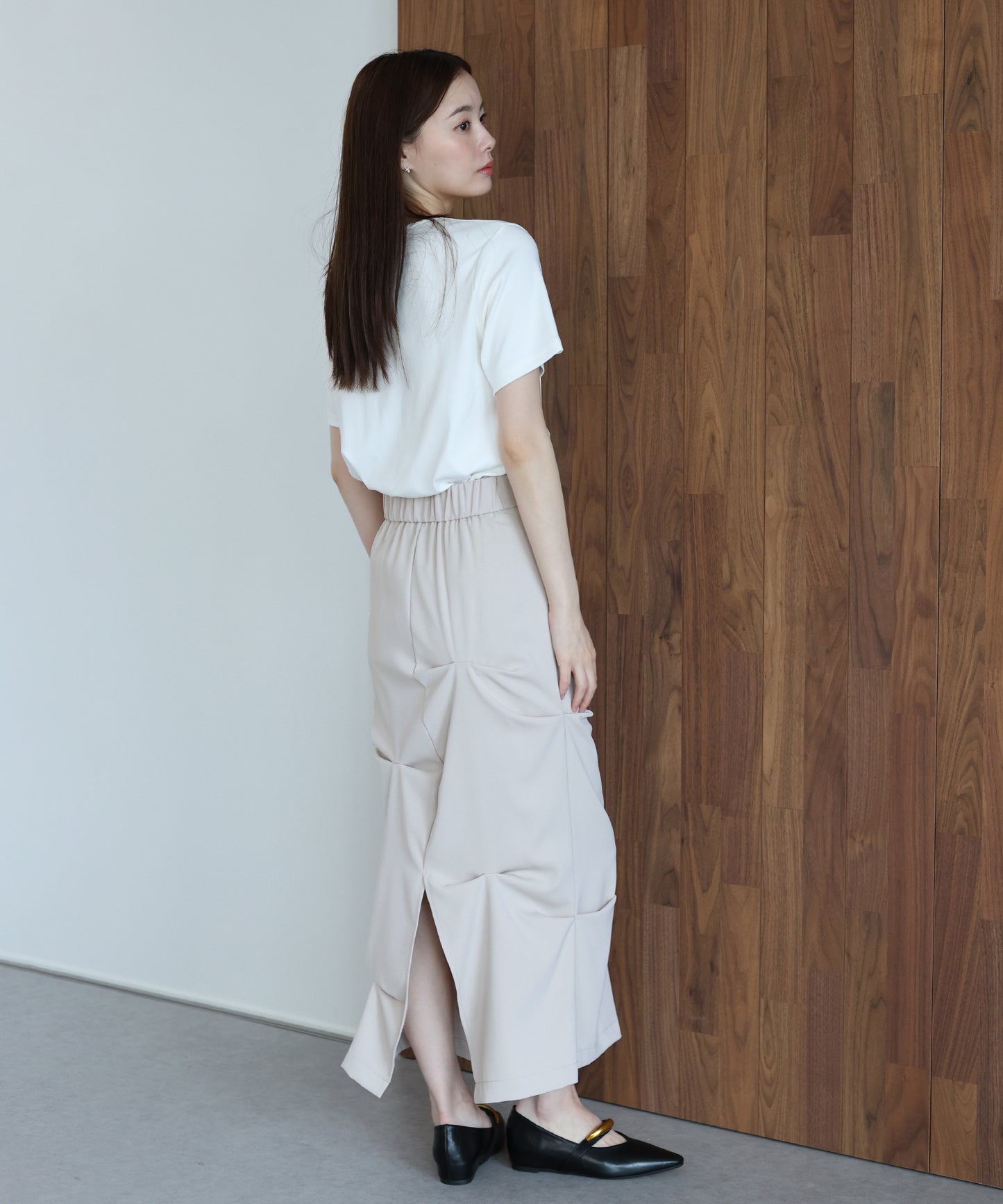 【早割5％OFF】ランダムタックIラインスカート