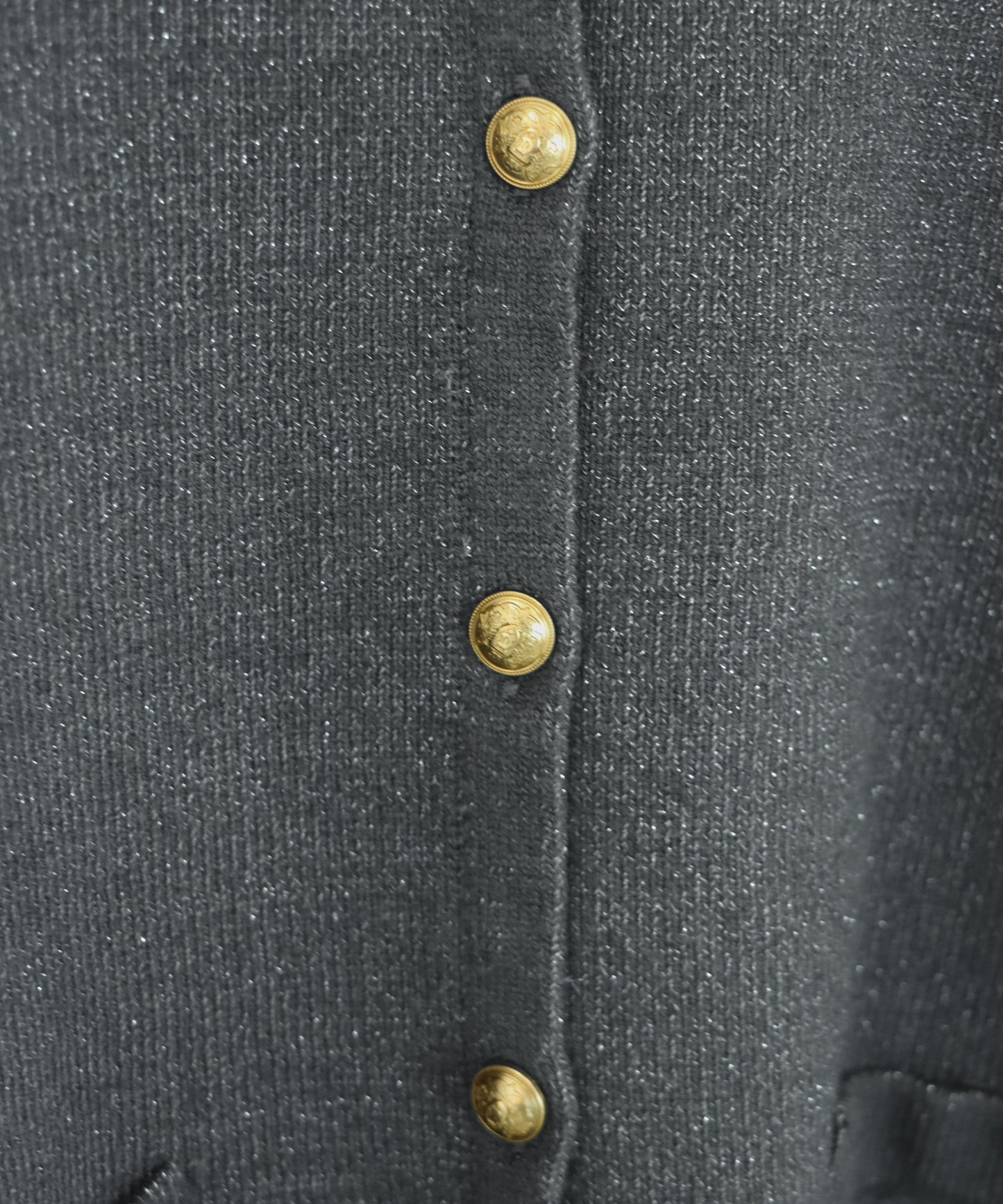 ゴールドボタンラメニットジャケット