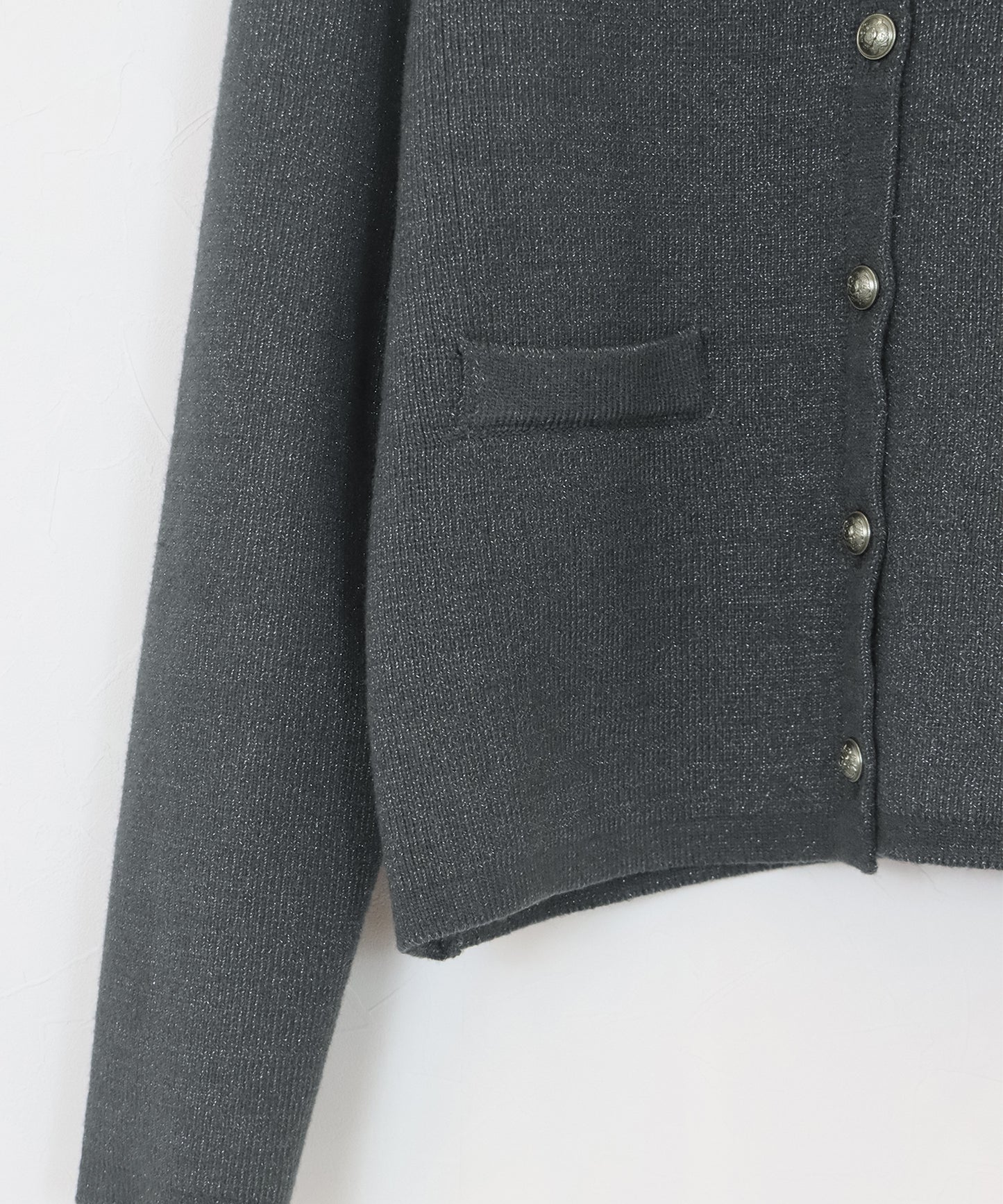 ゴールドボタンラメニットジャケット