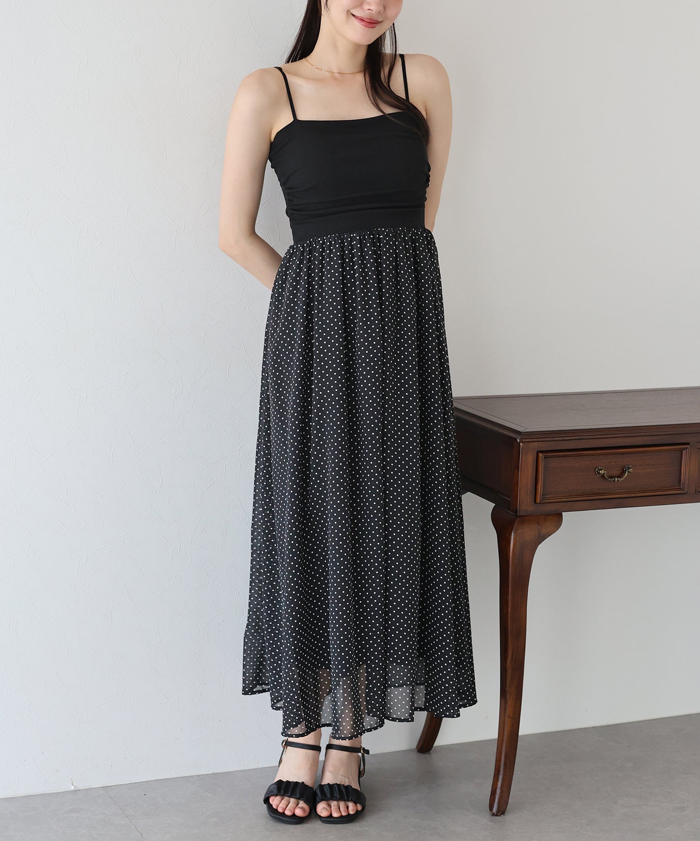 【TIME SALE】カップ付きキャミワンピース
