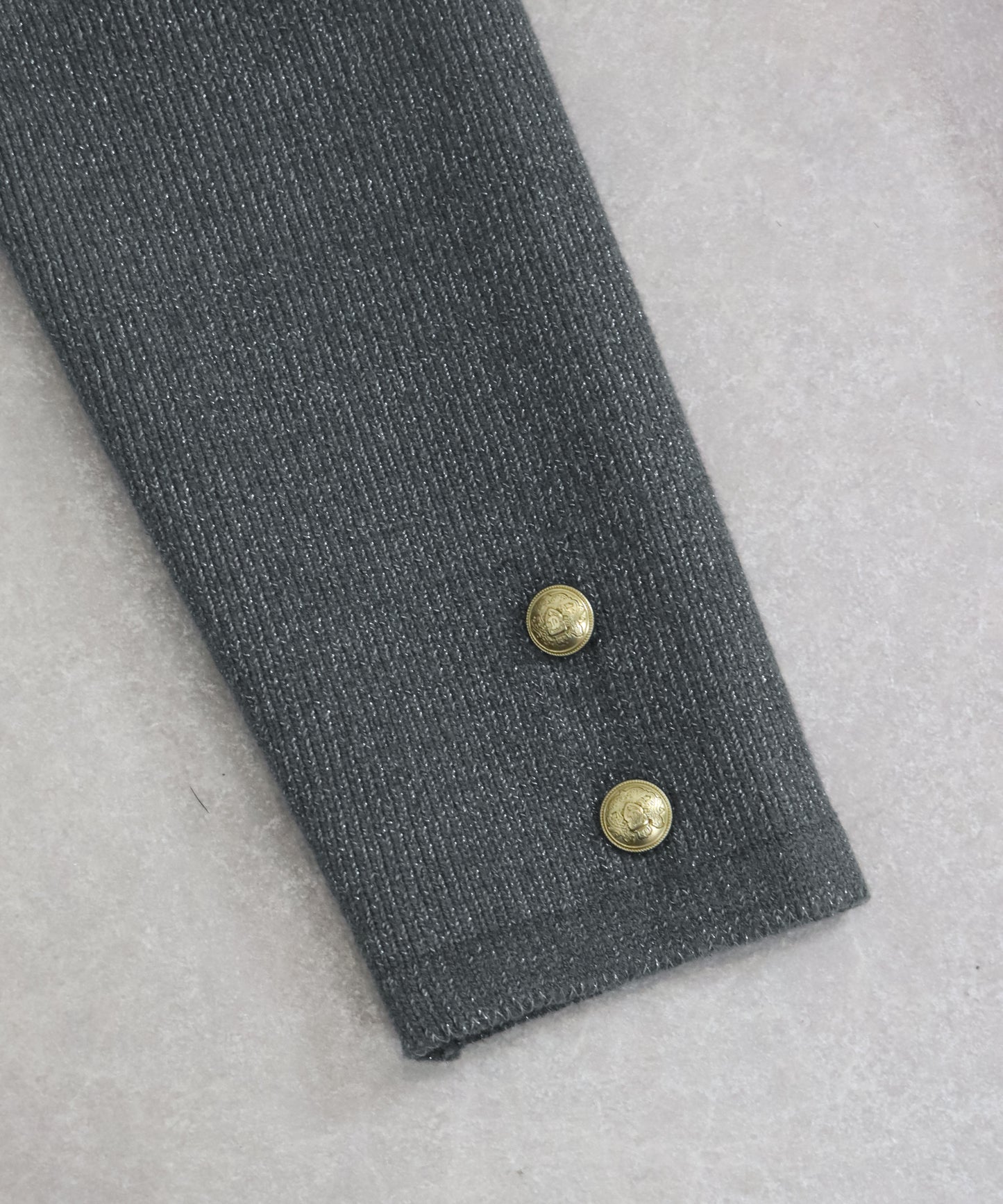 ゴールドボタンラメニットジャケット