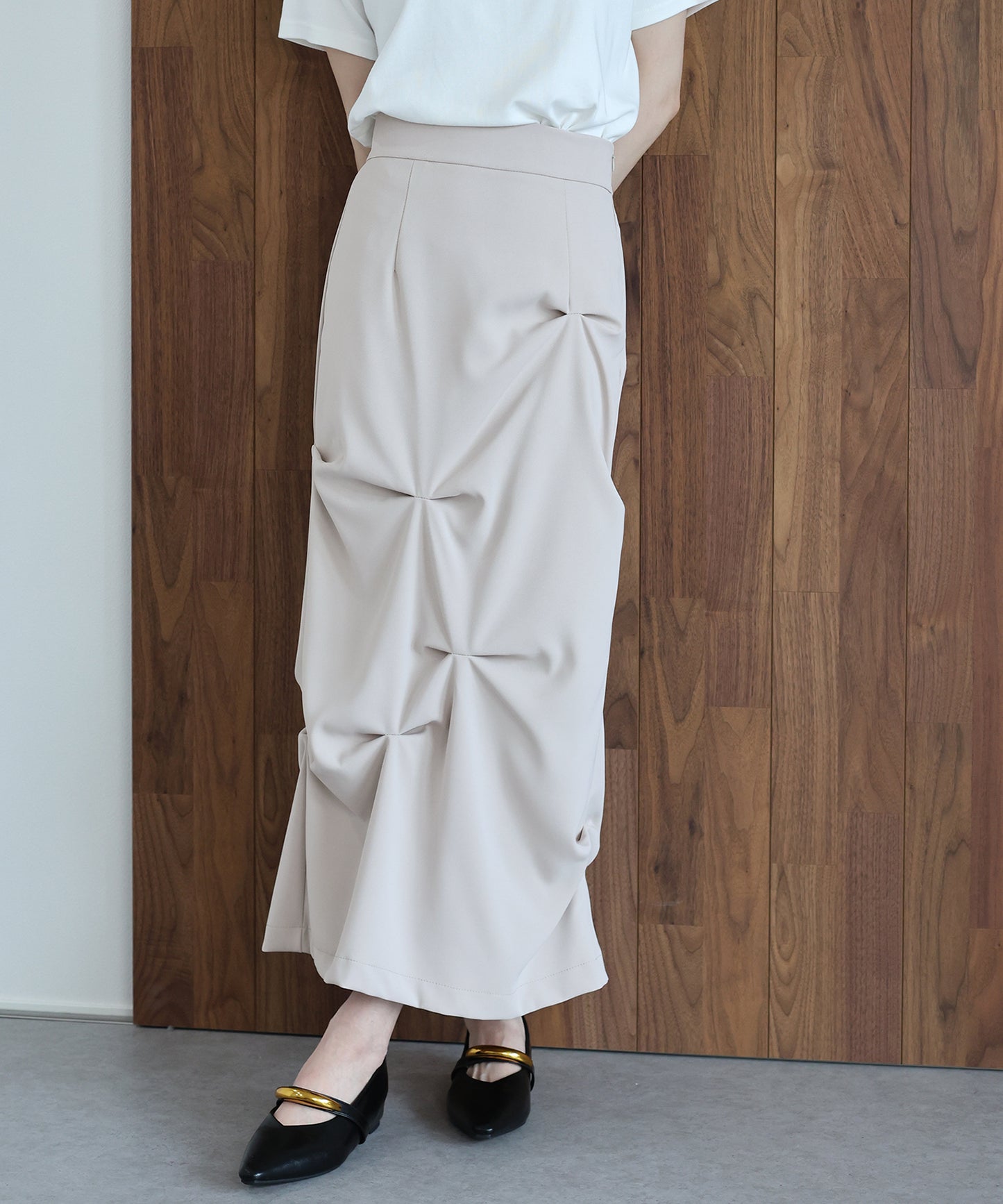 【早割5％OFF】ランダムタックIラインスカート